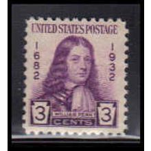 724 3c William Penn Fine MNH O3518