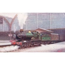 Stanley Baldwin Paddington Station London 4-4-0 Express Train Rail Old Postcard