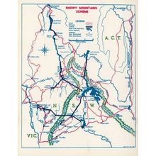 Australia The Snowy Mountains Region MAP Australian Postcard