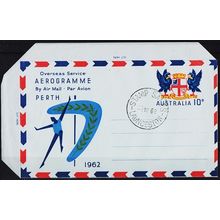Australia. Aerogramme. 1962 10d Perth Used