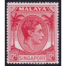 SINGAPORE 1952 KG6 12c Sc#10 - MH=HR @N811