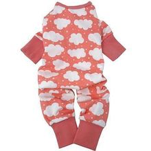 CuddlePup Dog Pajamas - Fluffy Clouds - Coral Small