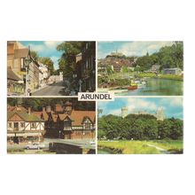 ARUNDEL, SUSSEX. multiview unused vintage postcard =