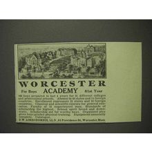 1914 Worcester Academy Ad - For Boys, 81st Year