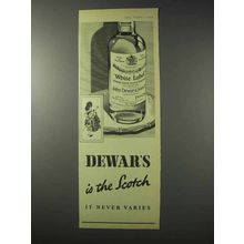 1958 Dewars Scotch Ad - The Scotch It Never Varies