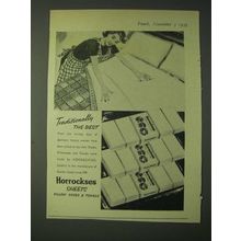 1958 Horrockses Sheets, Pillow Cases & Towels Ad - Traditionally the Best