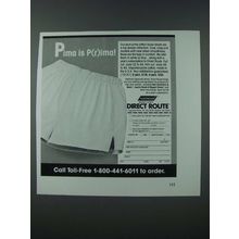 1986 Hartmarx Pima Cotton Boxer Shorts Ad - Pima is P(r)ima