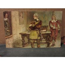 CROMWELL BEFORE PICTURE OF CHARLES I used postcard pub.by Ernest Nister 1904 pm=