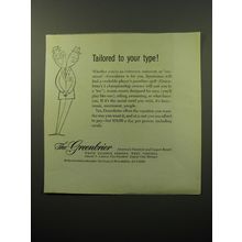 1950 The Greenbrier Resort Ad - Tailored to your type