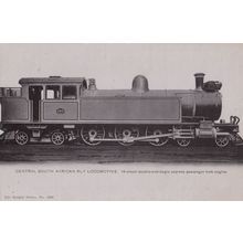 South African Central Railway 260 Locomotive 14 Wheel Antique Train Postcard