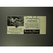 1953 Hammacher Schlemmer Chair Ad - Contour designed for healthful relaxation