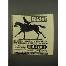 1953 Miller's Riding Clothes Ad - Ride?