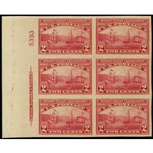 373, Mint XF NH 2¢ Left Side Plate Block of Six Stamps *** Stuart Katz