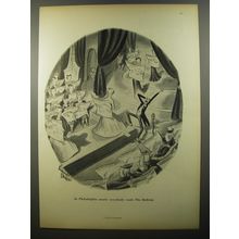 1954 The Bulletin Newspaper Ad - cartoon by Richard Decker - Fashion Show