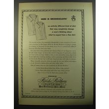1954 Brooks Brothers Brookscloth Shirts Ad - Here is Brookscloth