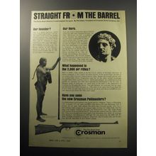 1968 Crosman Pellmaster Pellet Guns Ad - Straight from the barrel