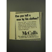 1955 McCall's Magazine Ad - Can you tell a man by his clothes?
