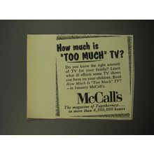 1955 McCall's Magazine Ad - How much is too much TV?