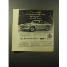 1960 Aston Martin DB 4 Car Advertisement - When you add performance to elegance