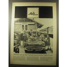 1960 Avis Rent-a-Car Ad - Wherever you go minute-saver service waits for you