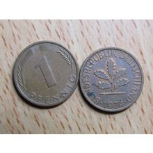 1974f 1 Pfennig Germany Coin