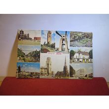 multiview, BRISTOL used vintage postcard by Plastichrome 1968 pm =