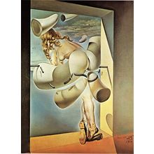 Salvador Dali - Young Virgin auto-somized by her own Chasity 1954 Poster Canvas