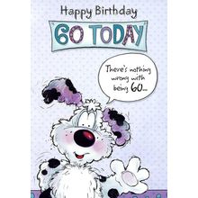 Happy Birthday - 60 Today - Birthday Greeting Card - 00809