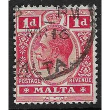 MALTA 1914-21 GEORGE V 1d VALUE USED SG73