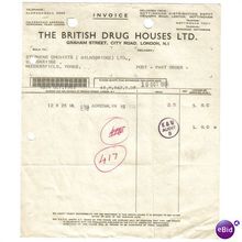 1953 THE BRITISH DRUG HOUSES LTD LONDON N1 10OCT53