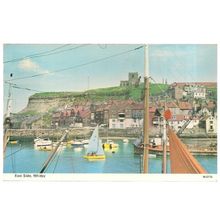 WHITBY East Side,, Yorkshire postcard 1975 postmark =