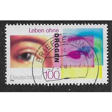 GER 1996 100pf 'LIFE WITHOUT DRUGS' FINE USED (EBID62-986)