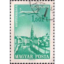 HUNGARY, AIR, Copenhagen, green 1966, 1.50Ft, #2