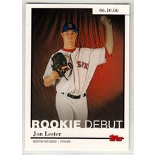 2006 Topps Updates & Highlights Rookie Debut RD37 Jon Lester- Red Sox