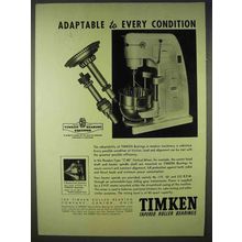 1938 Timken Tapered Roller Bearings Ad - Adaptable