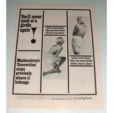 1965 Maidenform Concertina Girdle Ad - Never Yank