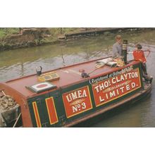 Thomas Clayton Tar Boat on Birmingham Canal Postcard