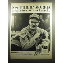 1957 Philip Morris Cigarettes Ad - New Philip Morris gives you a natural smoke
