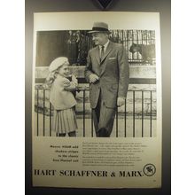 1957 Hart Schaffner & Marx Suit Ad - Messrs. HS&M add shadow-stripes