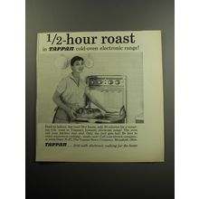 1957 Tappan Microwave Oven Ad - 1/2-hour roast in Tappan cold-oven
