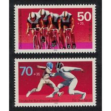 Berlin Cycling Fencing Sport Promotion Fund 2v 1978 MNH SG#B551-B552