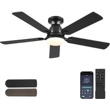 Ceiling Fans with Lights- 52" Low Profile Indoor Ceiling Fan with Light and Remo