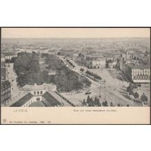 Blick vom Neuen Rathausturm von Osten, Leipzig, 1905 - Dr Trenkler AK