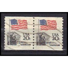 Used 1895 20c U.S. Flag Very Fine CNP Left 13 PA0272