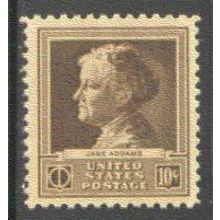 878 10c Jane Addams Fine MNH GA0379