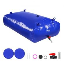 540L/142.65 Gallon Water Storage Bladder, Water Tank, 1000D Blue PVC Collaps...