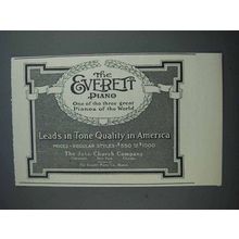 1915 Everett Piano Ad - Leads in Tone Quality