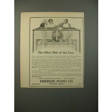 1914 Emerson Player Piano Ad - Other Side of Case