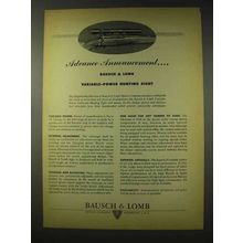 1948 Bausch & Lomb Variable-Power Hunting Sight Ad