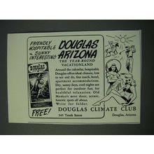 1948 Douglas Climate Club Arizona Ad - Friendly Hospitable